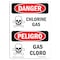 Signmission Safety Sign, OSHA Danger, 5" Height, Gas Cloro, Bilingual Spanish OS-DS-D-35-VS-2000 - alternate 1